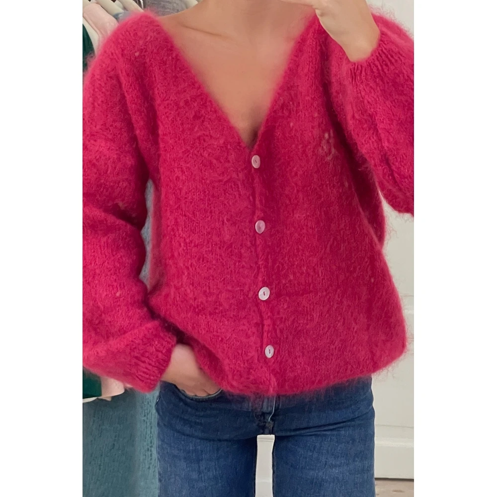 American Dreams Cornelia LS Cardigan Pink 4 American Dreams Cornelia LS Cardigan Pink - Bilde 2