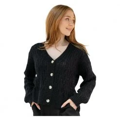 Camilla Pihl Gotland Knit Cardigan Black -dame-cardigans Butikk unnamed file 60