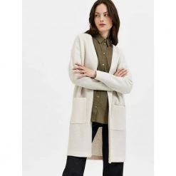 Selected Femme Darla Ls Knit Cardigan Beige -dame-cardigans Butikk unnamed file 614
