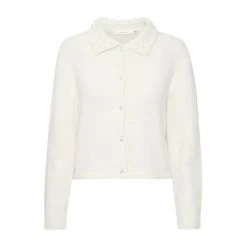 Hvit Gestuz Alphagz Collar Cardigan Jakke White -dame-cardigans Butikk unnamed file 644