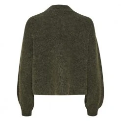 Gestuz AlphaGZ V-Neck Cardigan Green