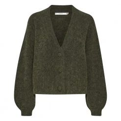 Gestuz AlphaGZ V-Neck Cardigan Green -dame-cardigans Butikk unnamed file 658