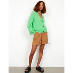 Second Female Drop Shoulder Cardigan Green -dame-cardigans Butikk unnamed file 692