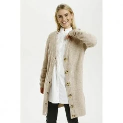 Cream Lang Cardigan Beige -dame-cardigans Butikk unnamed file 748