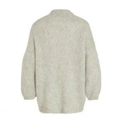 Grå Vila Vibanu L/S Open Knit Cardigan Cardigan Gray -dame-cardigans Butikk unnamed file 802