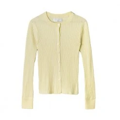 FWSS Yugen Round Neck Genser Yellow -dame-cardigans Butikk unnamed file 807