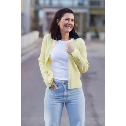 FWSS Yugen Round Neck Genser Yellow -dame-cardigans Butikk unnamed file 808