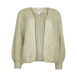 2-Biz Bolo Grovstrikket Cardigan Beige