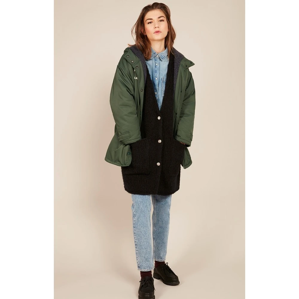 American Vintage Boo275H19 Cardigan Black 4 American Vintage Boo275H19 Cardigan Black - Bilde 2