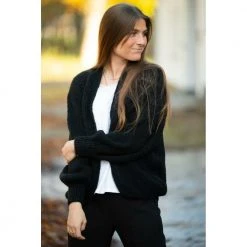 Noella Fora Knit Cardigan Black